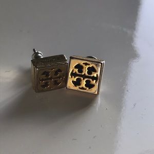 Tory Burch Gold Square Studs